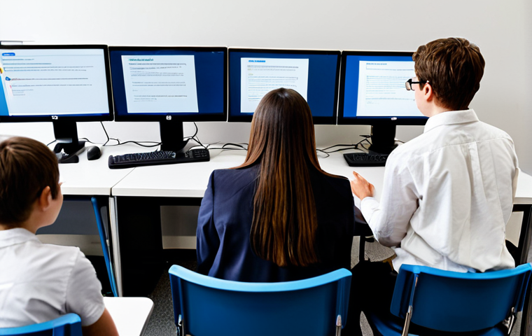 디지털 교육의 성공적인 적용 - Adaptive Learning in Action**

A diverse group of fully clothed students is working on tablets in a ...