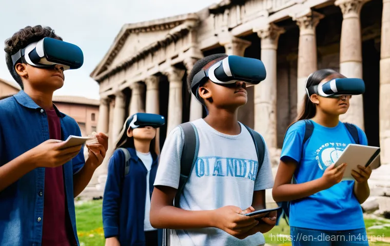 디지털 교육의 창의적 접근 - **Virtual Exploration of Ancient Rome:**
"A diverse group of five high school students, aged 15-...