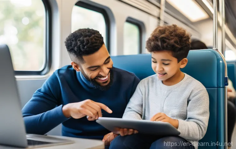 디지털 학습 리소스 - **Prompt:** A diverse group of adult learners, embodying the flexibility of digital education. One y...