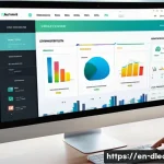 디지털 학습의 플랫폼 비교 - A modern digital learning platform dashboard displayed on a high-resolution desktop screen, featurin...