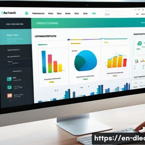 디지털 학습의 플랫폼 비교 - A modern digital learning platform dashboard displayed on a high-resolution desktop screen, featurin...
